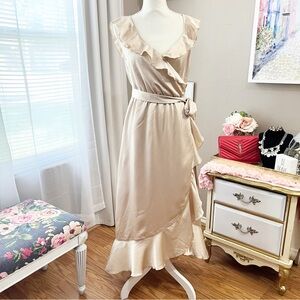 Show Me Your MuMu Samantha Ruffle wrap dress size medium